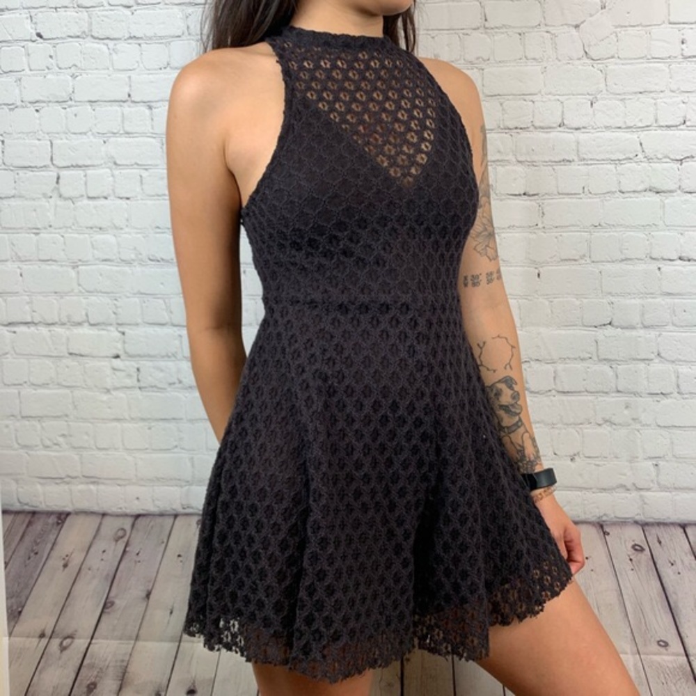 Urban Outfitters Black High Neck Romper
